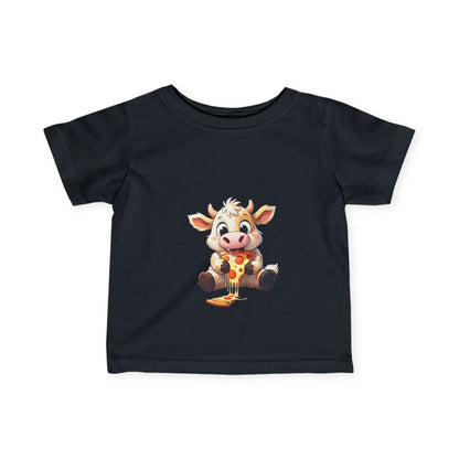 Cute Pizza Cow Design Infant Tee - Fun and Playful Baby Shirt - S-Mart Shop Smart Treasures