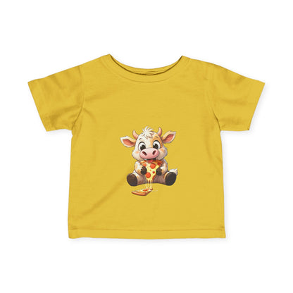 Cute Pizza Cow Design Infant Tee - Fun and Playful Baby Shirt - S-Mart Shop Smart Treasures