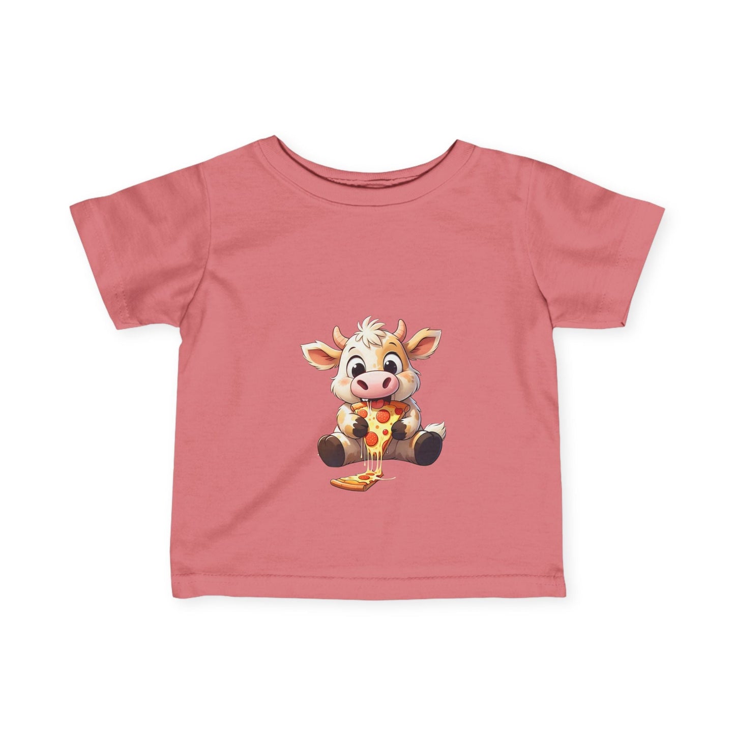 Cute Pizza Cow Design Infant Tee - Fun and Playful Baby Shirt - S-Mart Shop Smart Treasures