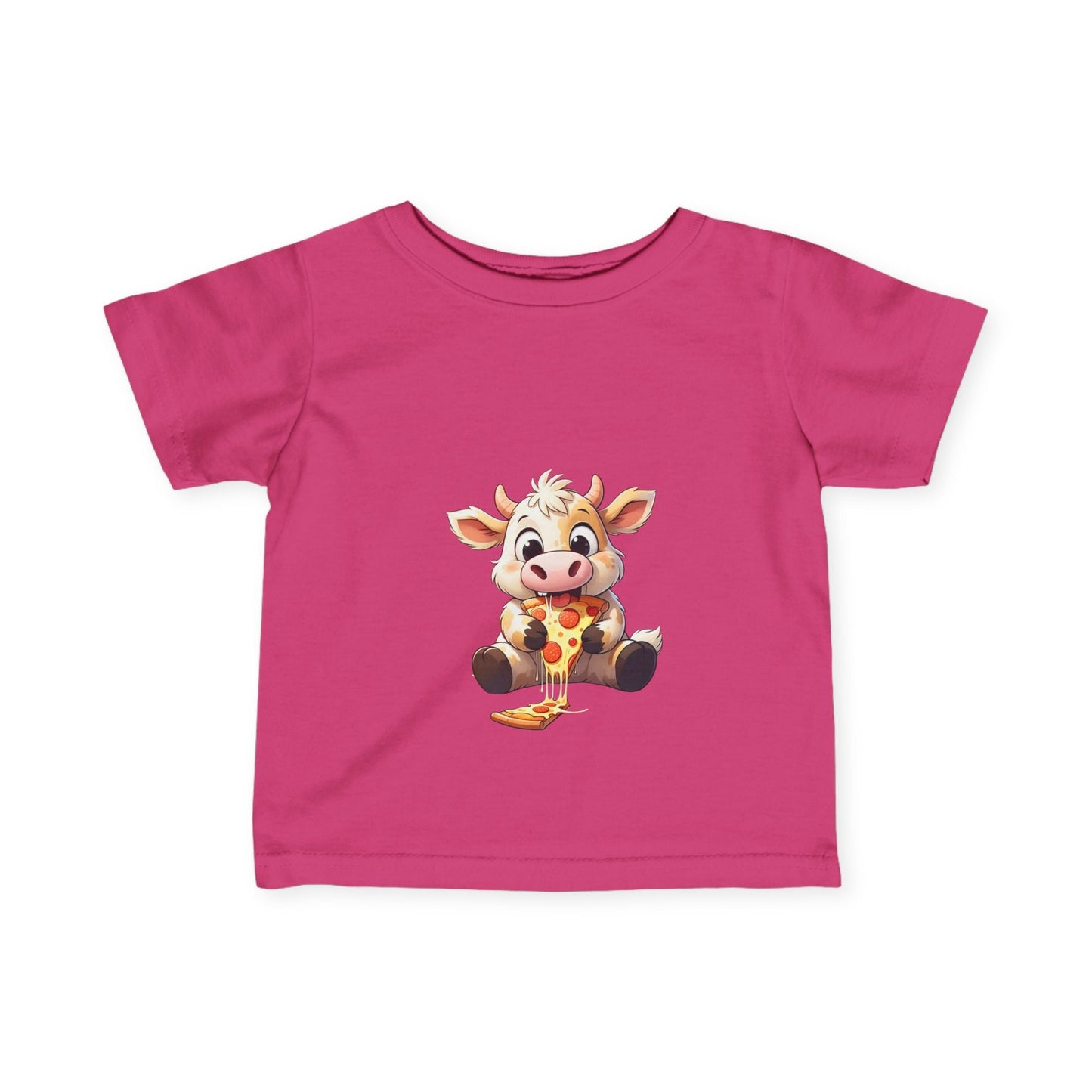 Cute Pizza Cow Design Infant Tee - Fun and Playful Baby Shirt - S-Mart Shop Smart Treasures