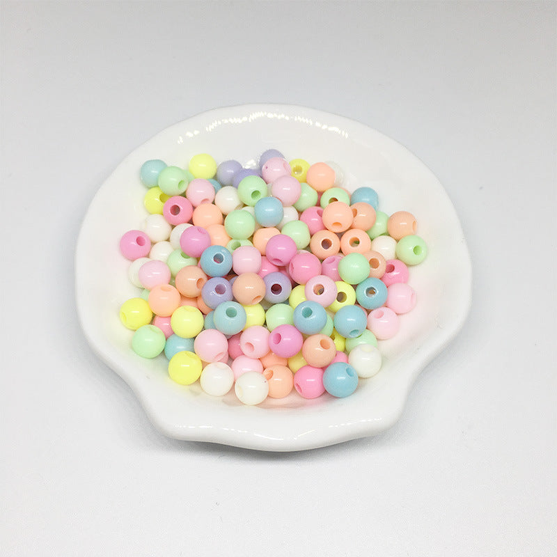 Color Candy Acrylic Round Beads Materials Accessories