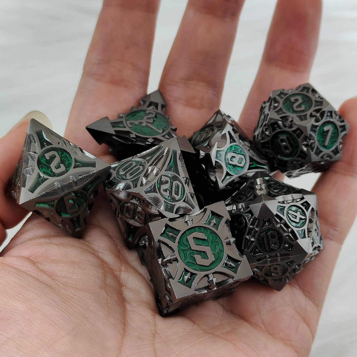 Metal Dice Solid Set Desktop Game