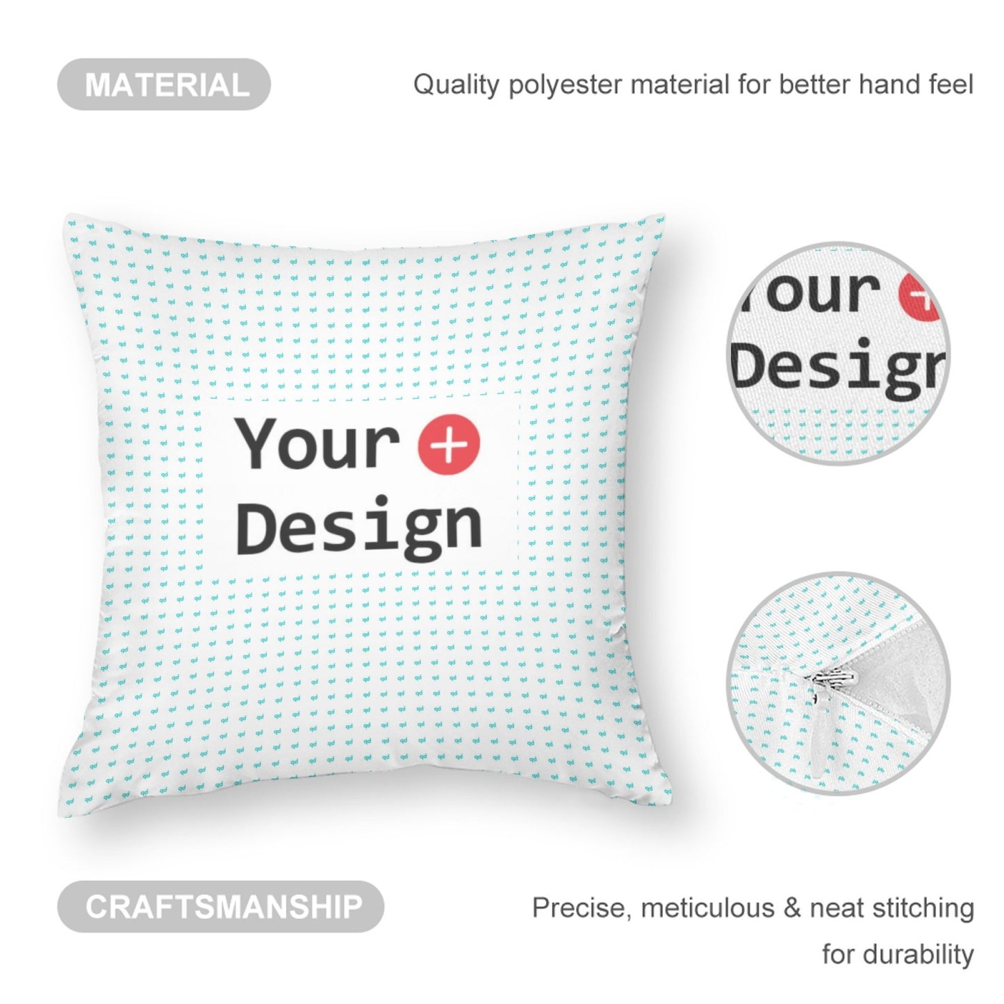 POD Home Fashion Simple Pillow Cover Customized Contact Business