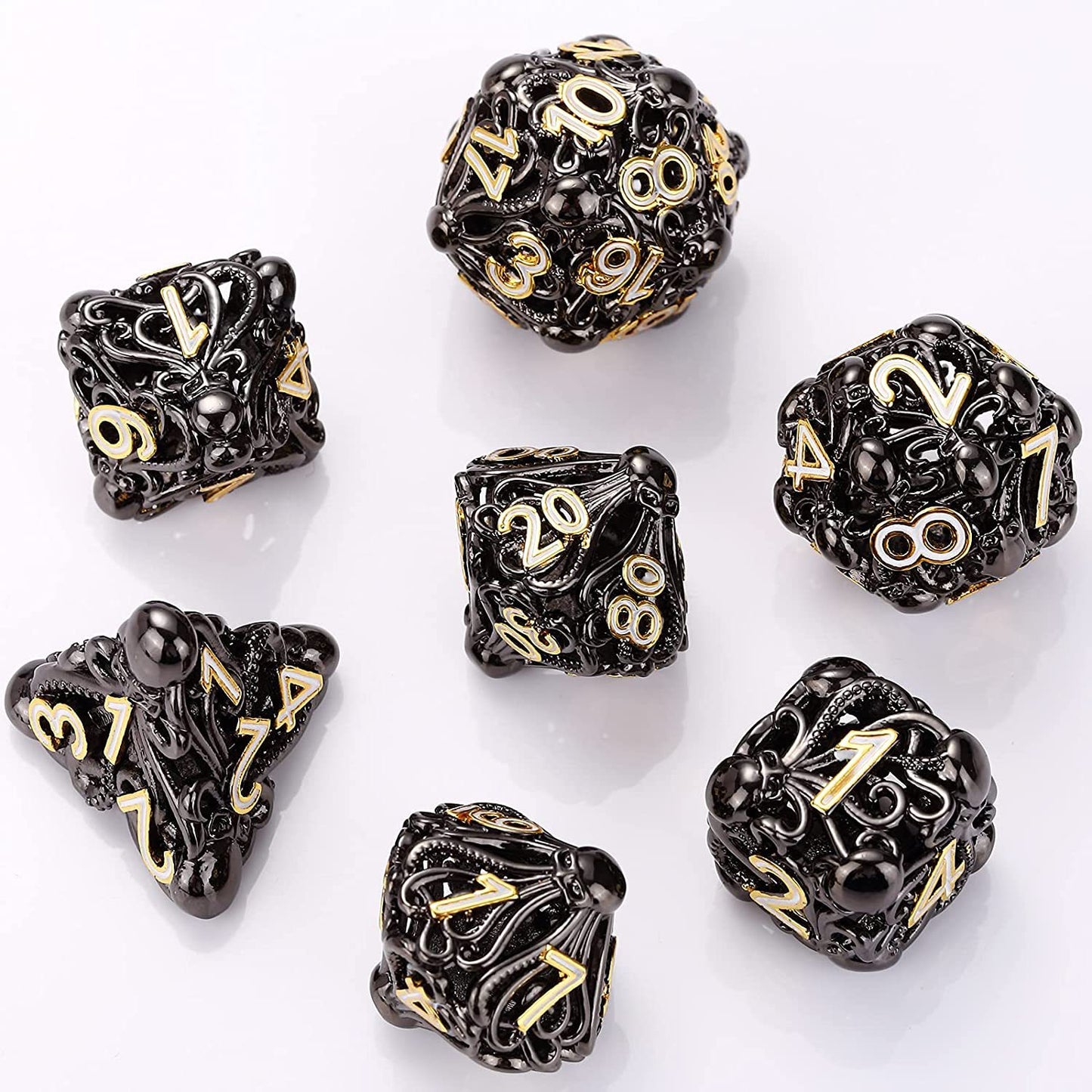 Brass Metal Octopus Hollow Dice