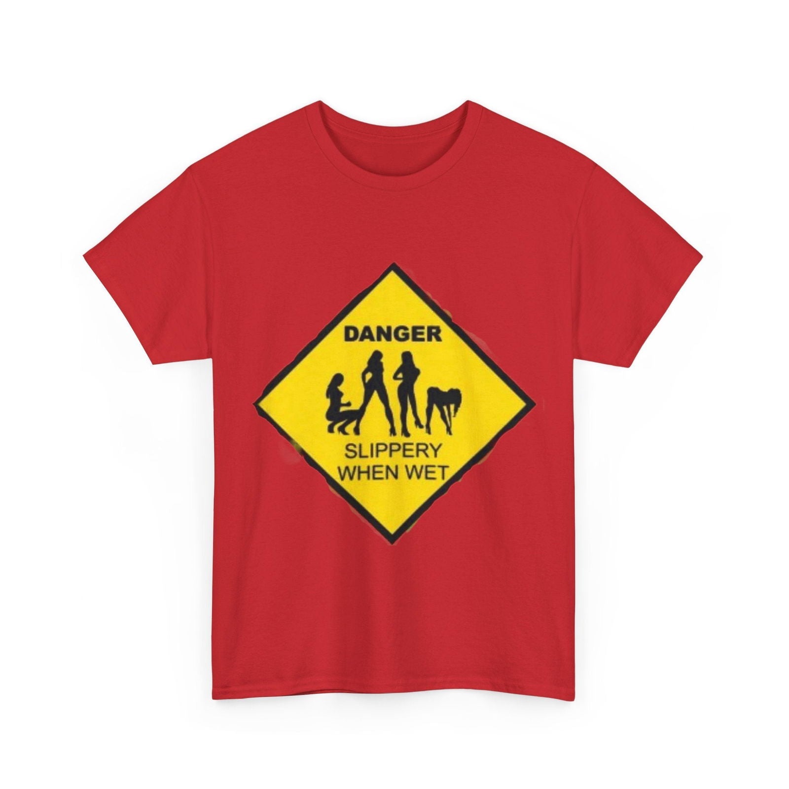 Danger Slippery When Wet Unisex Heavy Cotton Tee - S-Mart Shop Smart Treasures