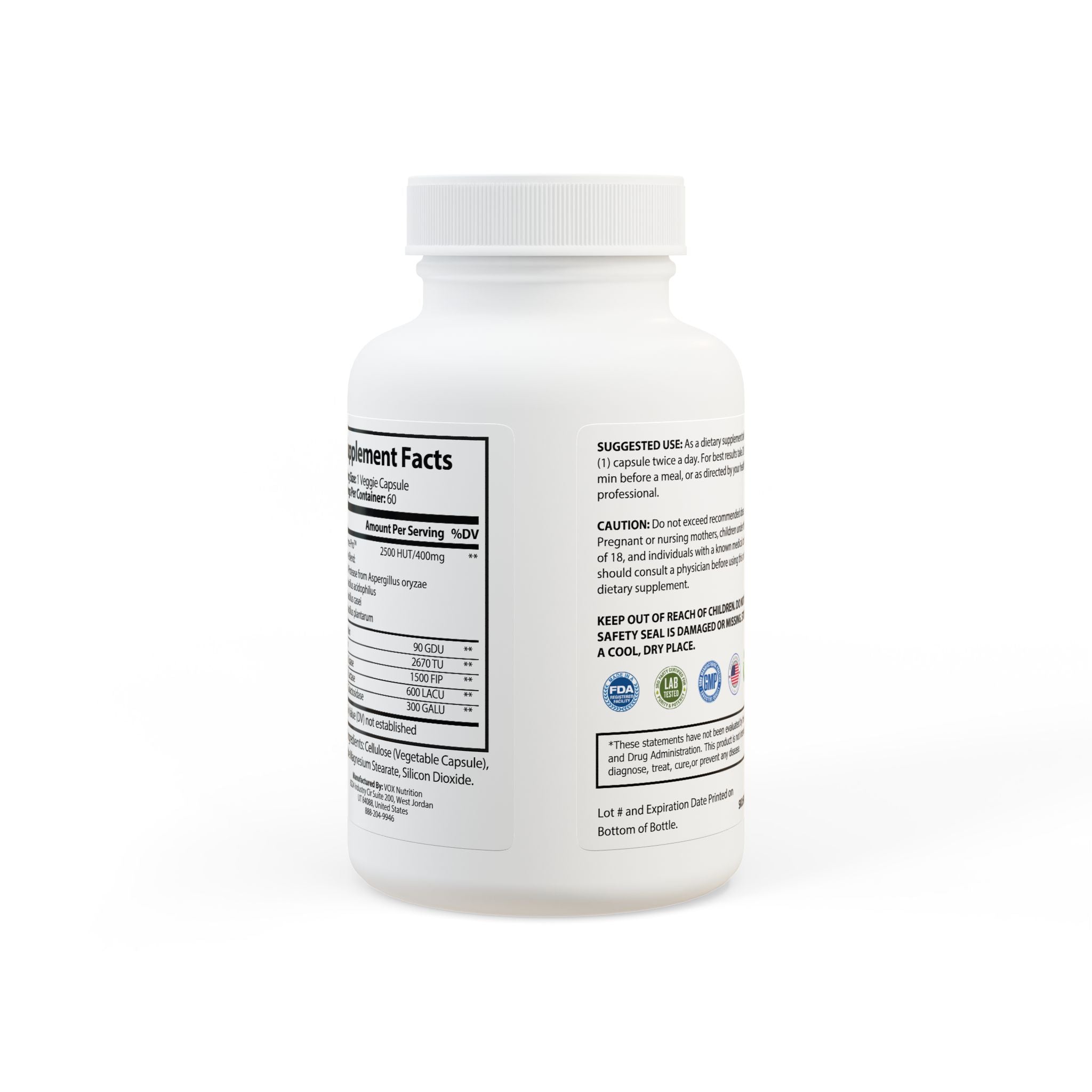 Digestive Enzyme Blend Supplement (60 Capsules) - S-Mart Shop Smart Treasures