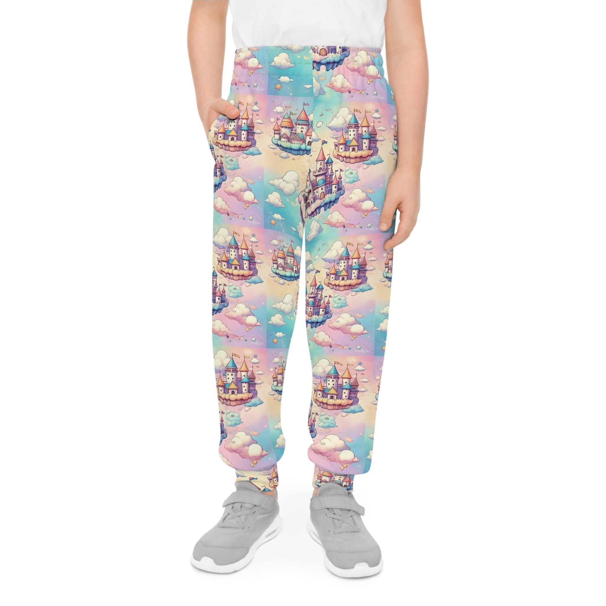 Dreamy Castle Youth Joggers - Colorful Fantasy Sweatpants for Kids - S-Mart Shop Smart Treasures