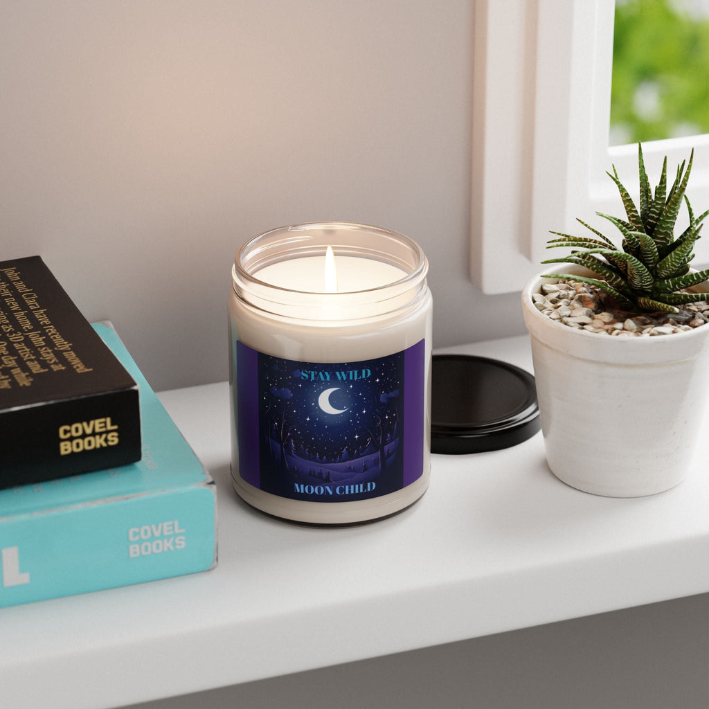 Dreamy Night Sky Lavender Scented Soy Candle - Relaxing Aromatherapy 9oz - S-Mart Shop Smart Treasures