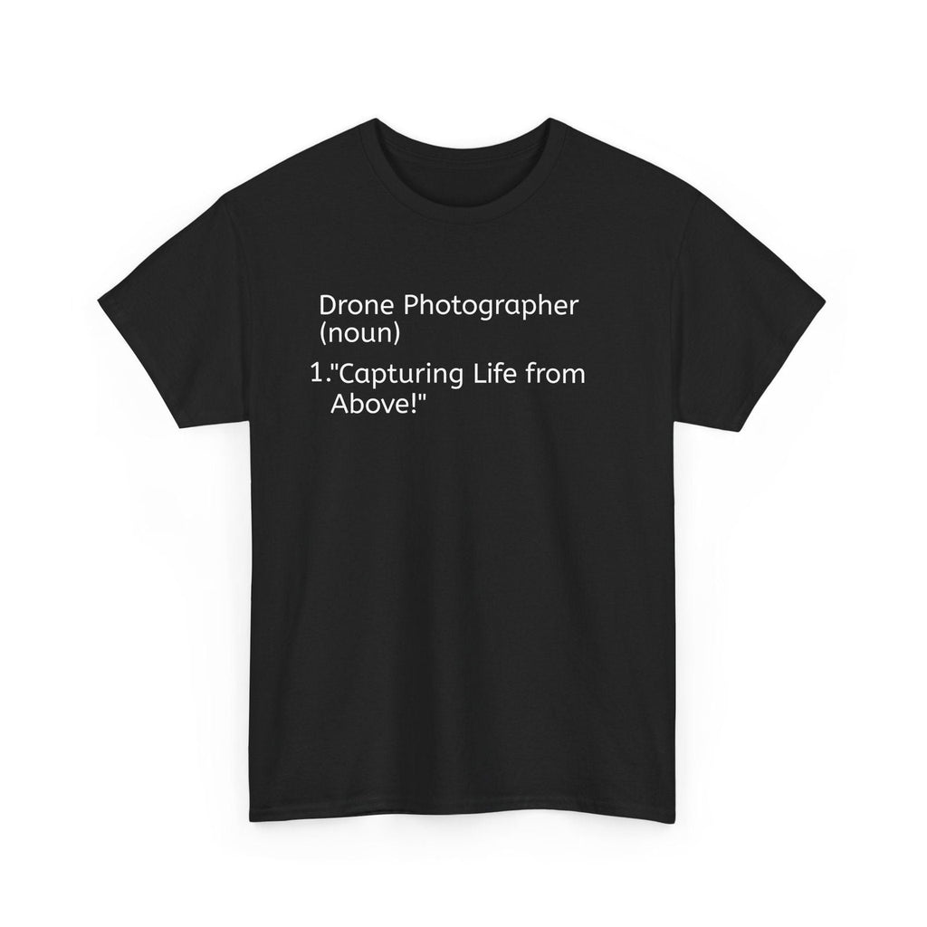 Drone Photographer Unisex Heavy Cotton Tee - Perfect Gift for Aerial Photography Enthusiasts - S-Mart Shop Smart Treasures
