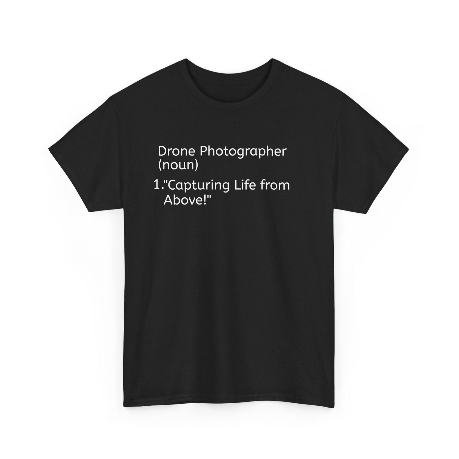 Drone Photographer Unisex Heavy Cotton Tee - Perfect Gift for Aerial Photography Enthusiasts - S-Mart Shop Smart Treasures