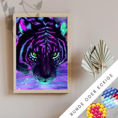 Neon Tiger Art Diamond Painting