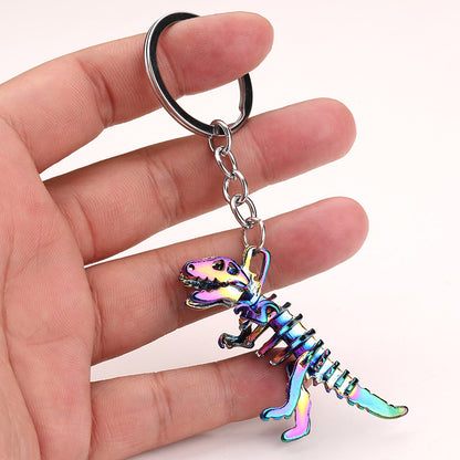 Alloy Colorful Dinosaur Keychain Pendant