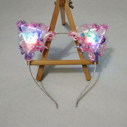 Glowing Hair Accessories Flashing Lights Cat Ears Headband