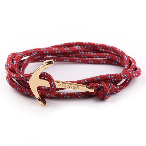 Pirate Nylon Rope Boat Anchor Bracelet