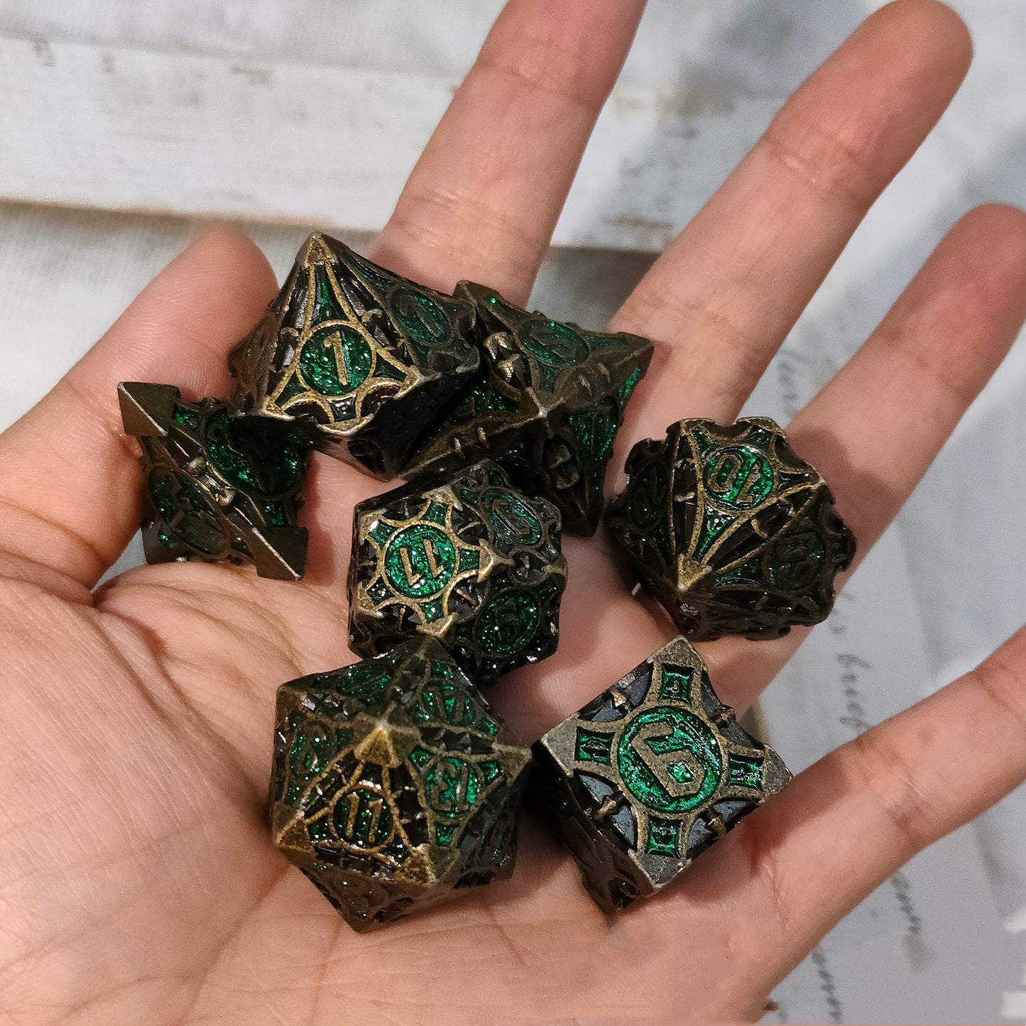 Metal Dice Solid Set Desktop Game