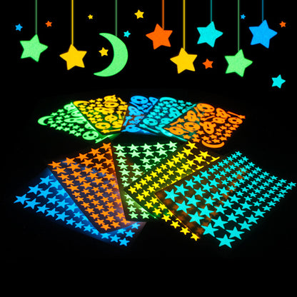 Galaxy Stars Moon Super Bright Permanent Self-Illuminating Stickers