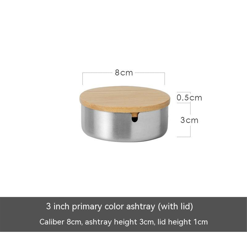 Simple Thickened Practical Stainless Steel Ash Tray