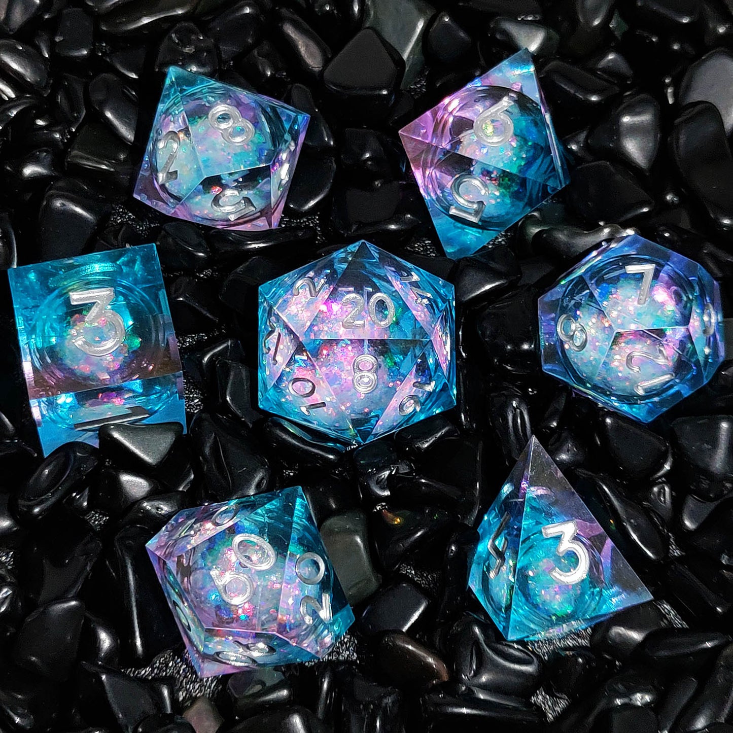 Fashion Resin Quicksand Dice Liquid