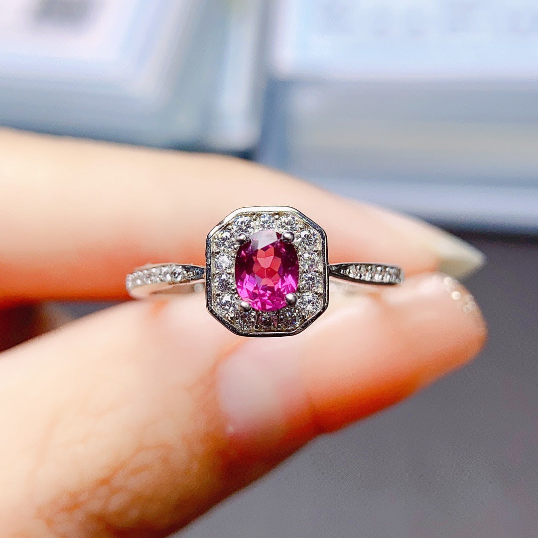 Natural Magnesium Aluminum Garnet Ring