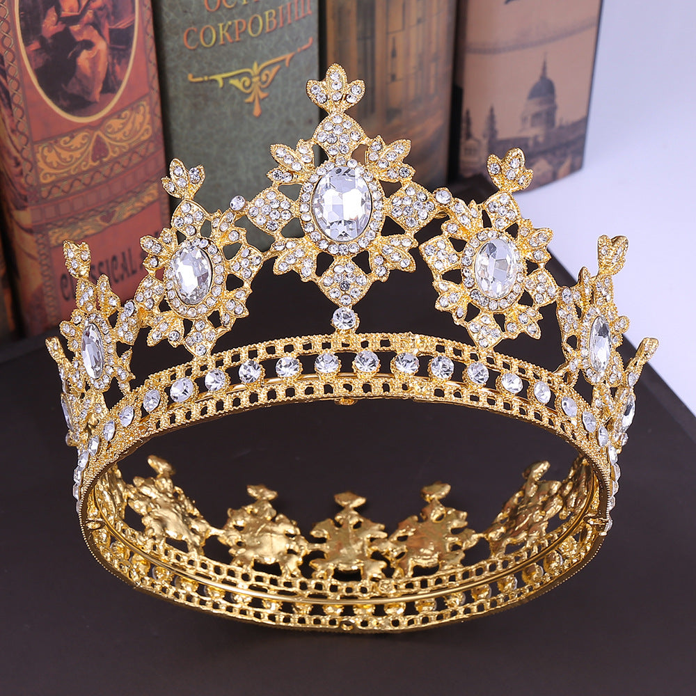 Wedding Headdress Crown Alloy Rhinestone-encrusted Baroque Hair Accessories