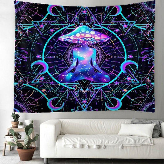 Meditative Mushroom Tapestry