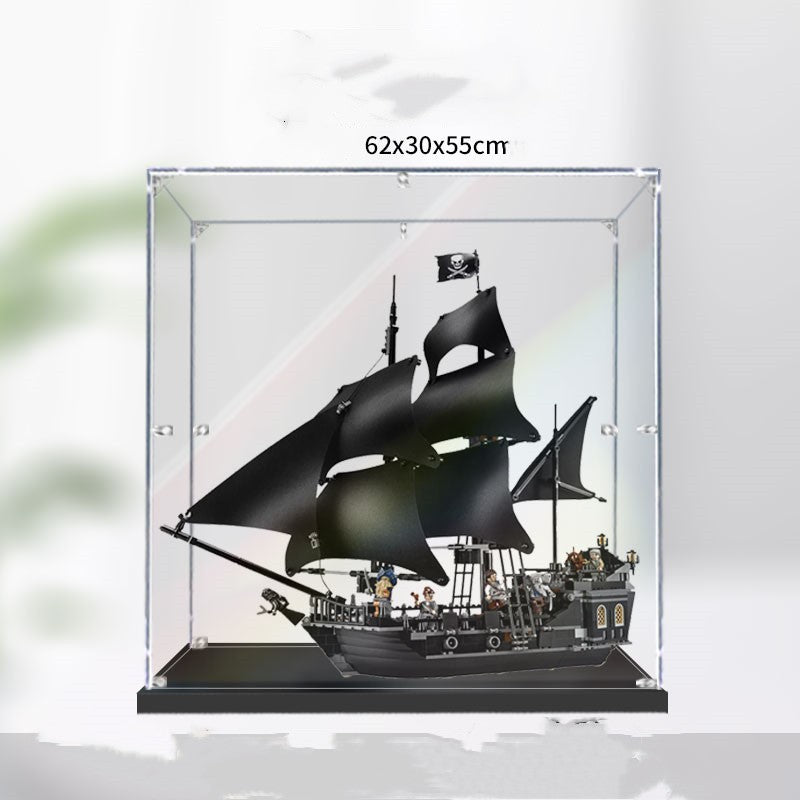 Black Pearl Model Queen Anne Caribbean Pirate Ship Sailing Puzzle Assembling Building Blocks Toy Boy