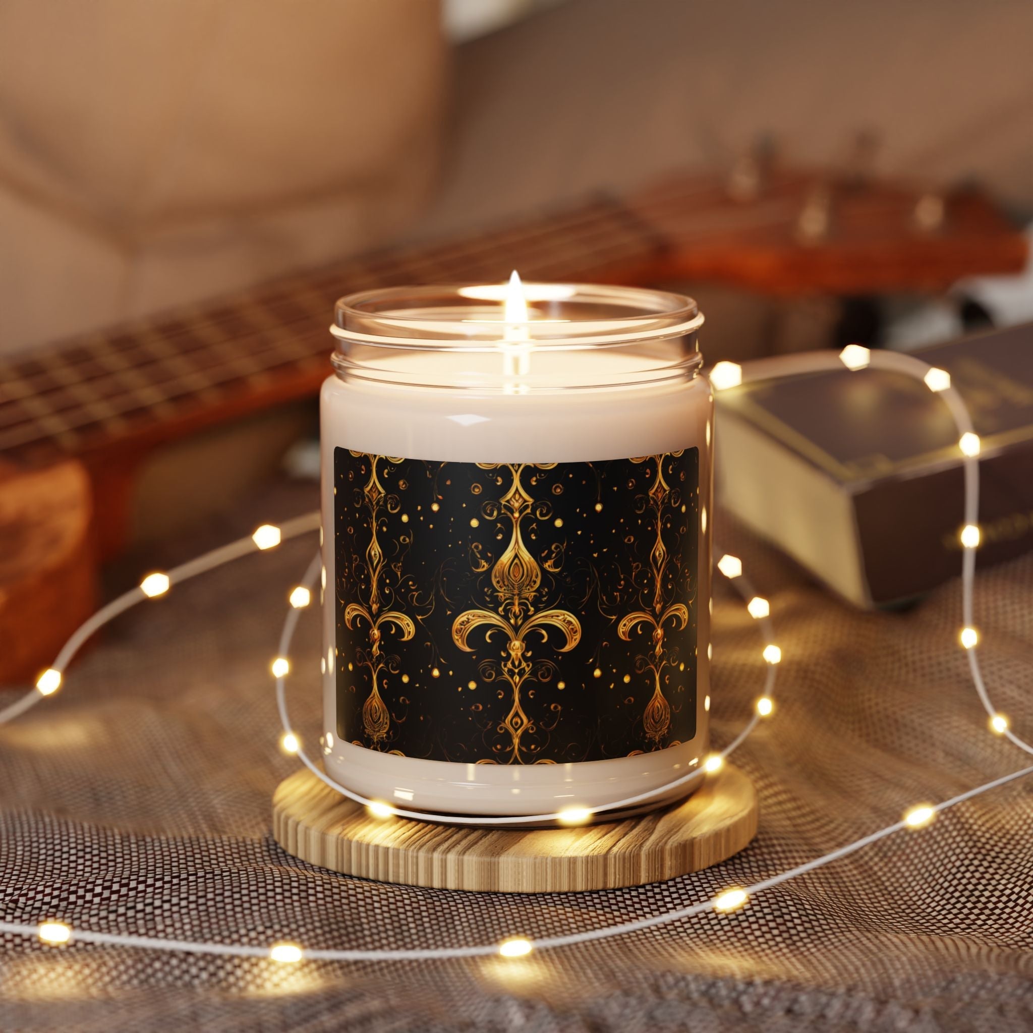 Elegant Gold Royalty Floral Scented Soy Candle - 9oz Luxury Home Decor - S-Mart Shop Smart Treasures