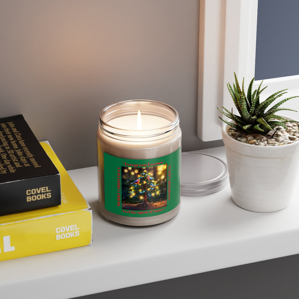 Evergreen Essence Scented Candle - Holiday Decor & Gift Idea - S-Mart Shop Smart Treasures