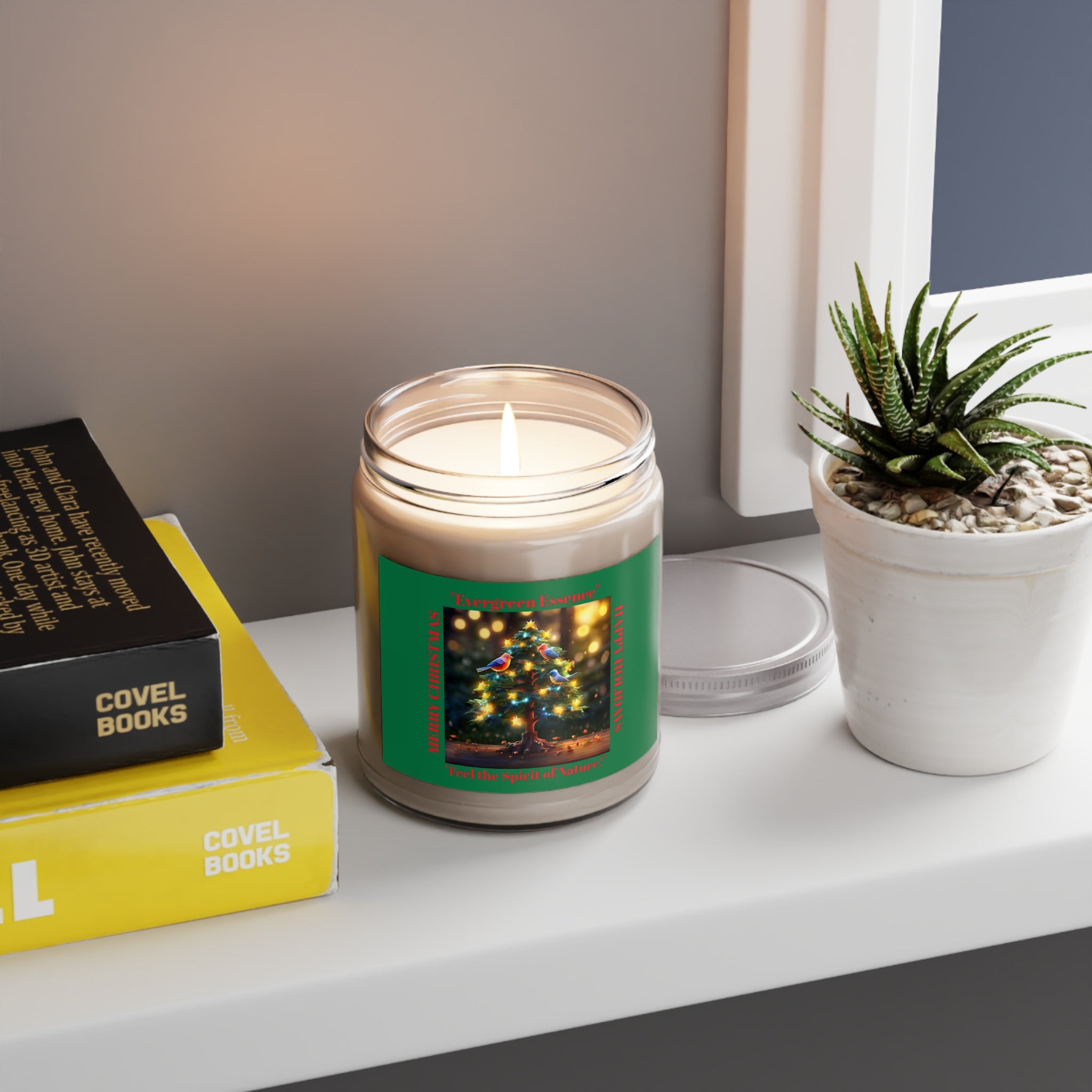 Evergreen Essence Scented Candle - Holiday Decor & Gift Idea - S-Mart Shop Smart Treasures