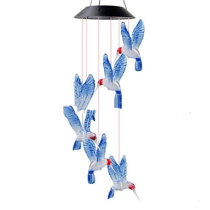 Outdoor Patio Solar Hummingbird Models Garden Decorative Lights