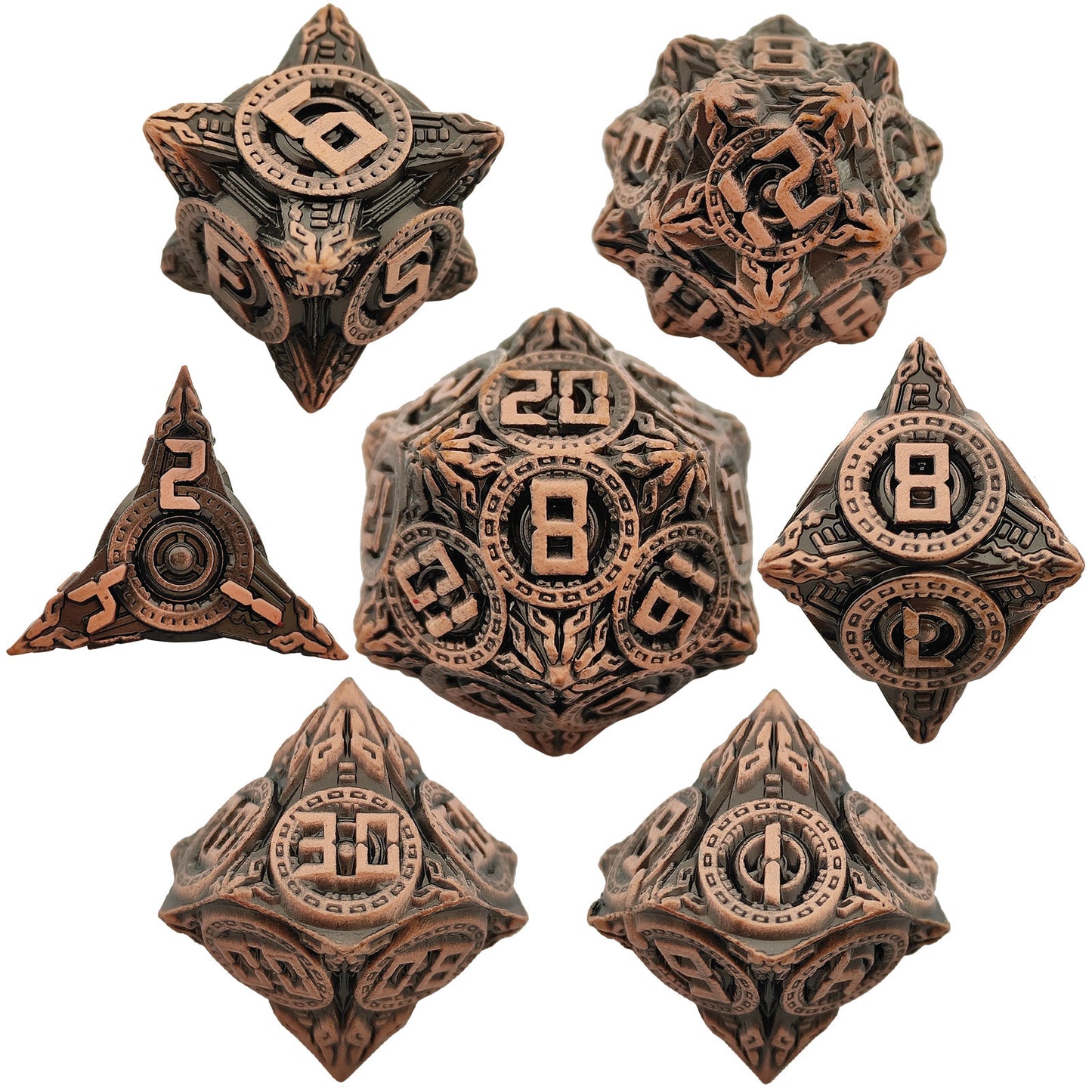 Metal Polyhedral Board Game Dice