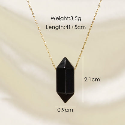 Minimalist Affordable Luxury Style Bullet Natural Stone Necklace