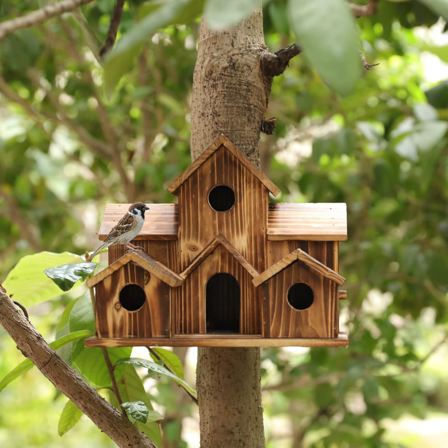 Wooden Bird Nest Creative Pastoral Outdoor Ornament