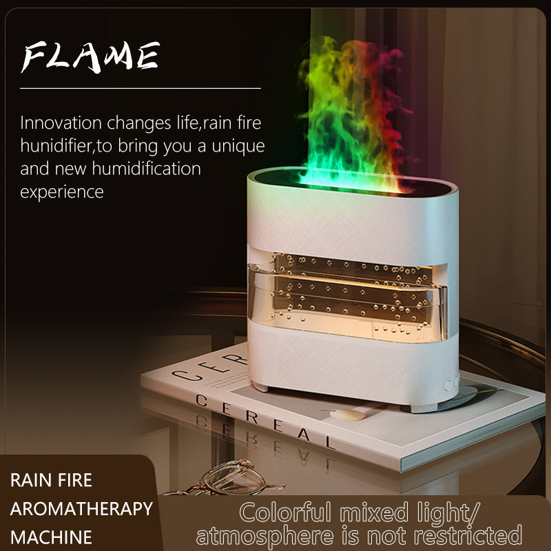 2024 New Products Rain Cloud Fire Humidifier Water Drip Novedades 2024 Rain Water Diffuser Fire Flame Humidifier Aroma Diffuser