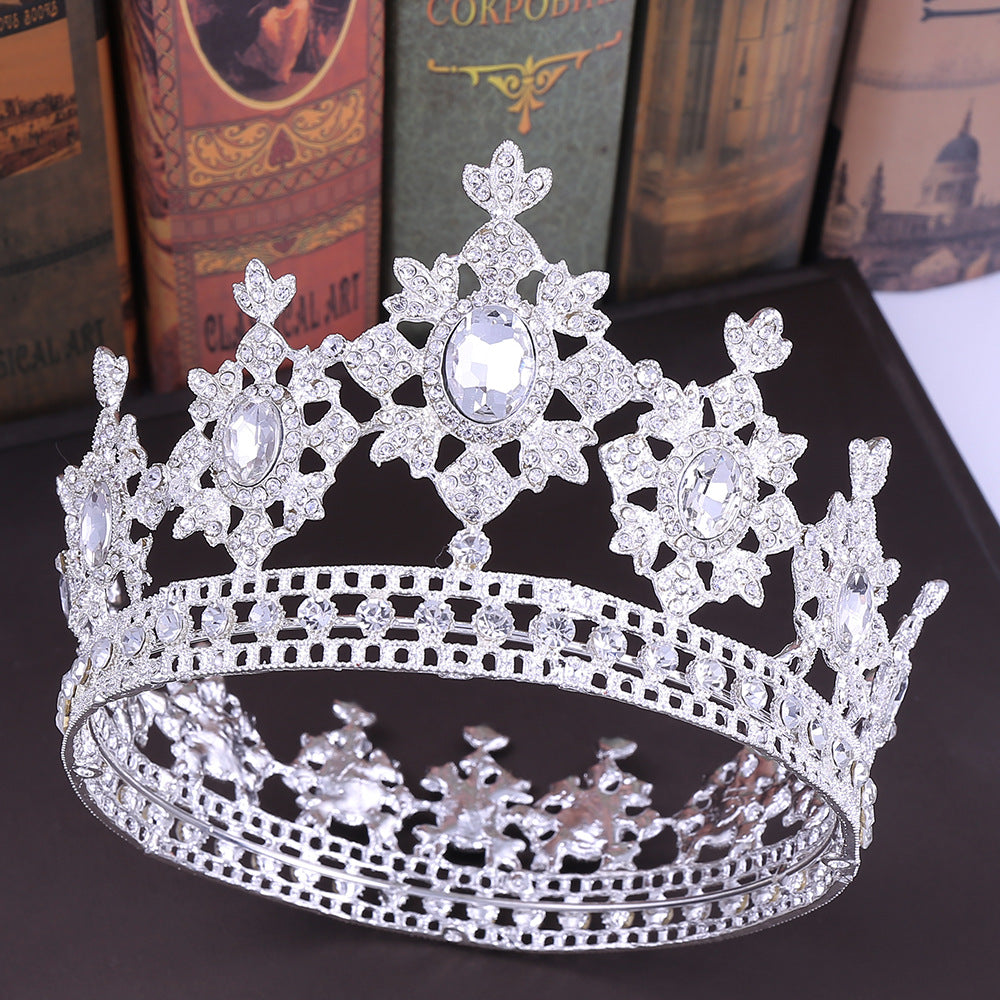 Wedding Headdress Crown Alloy Rhinestone-encrusted Baroque Hair Accessories