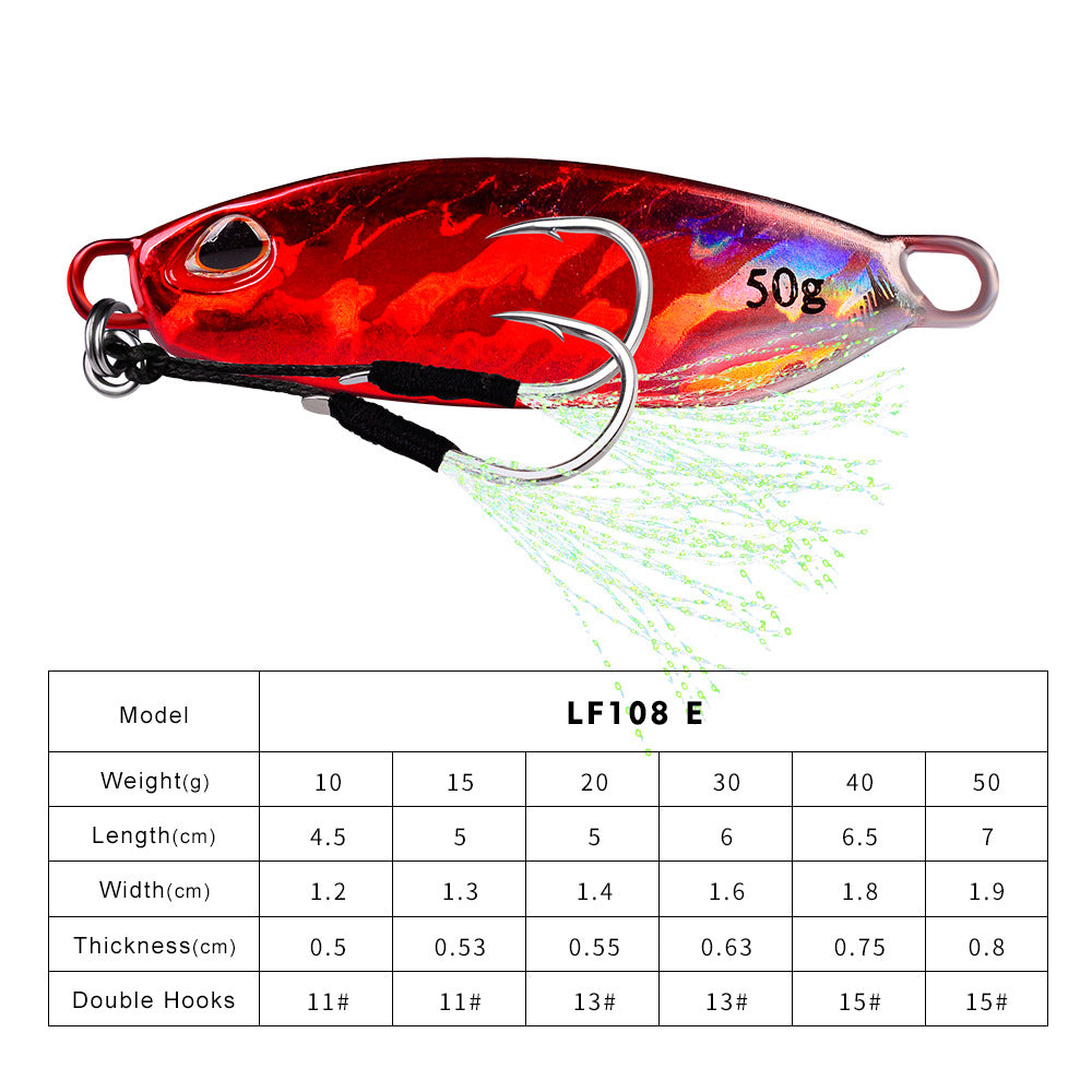 Long Throw Submerged Metal Decoy Fishing Gear