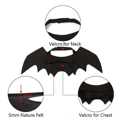 Halloween Felt Pet Decoration Bat Wings