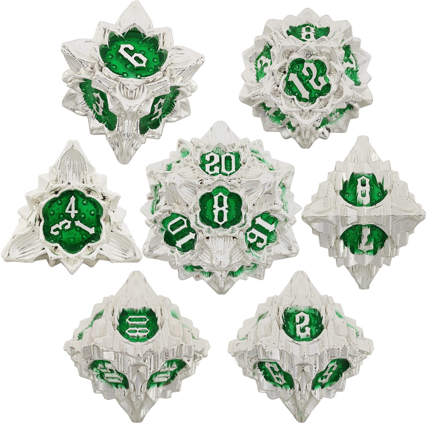 Metal Polyhedral Board Game Dice