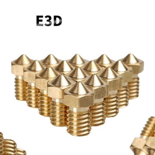 3D Printer E3D Nozzle Smooth Brass Nozzle M6 Threaded Brass Parts