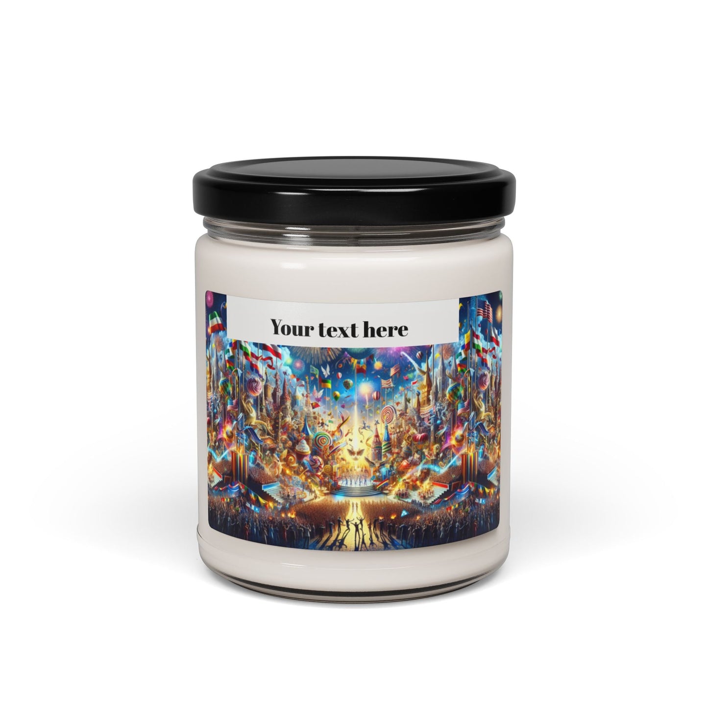 Festive Celebration Customizable Scented Soy Candle - 9oz, Colorful Aromatherapy for Holidays & Special Occasions - S-Mart Shop Smart Treasures