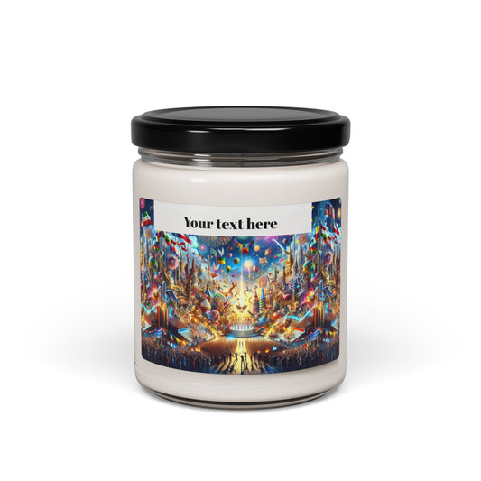 Festive Celebration Customizable Scented Soy Candle - 9oz, Colorful Aromatherapy for Holidays & Special Occasions - S-Mart Shop Smart Treasures