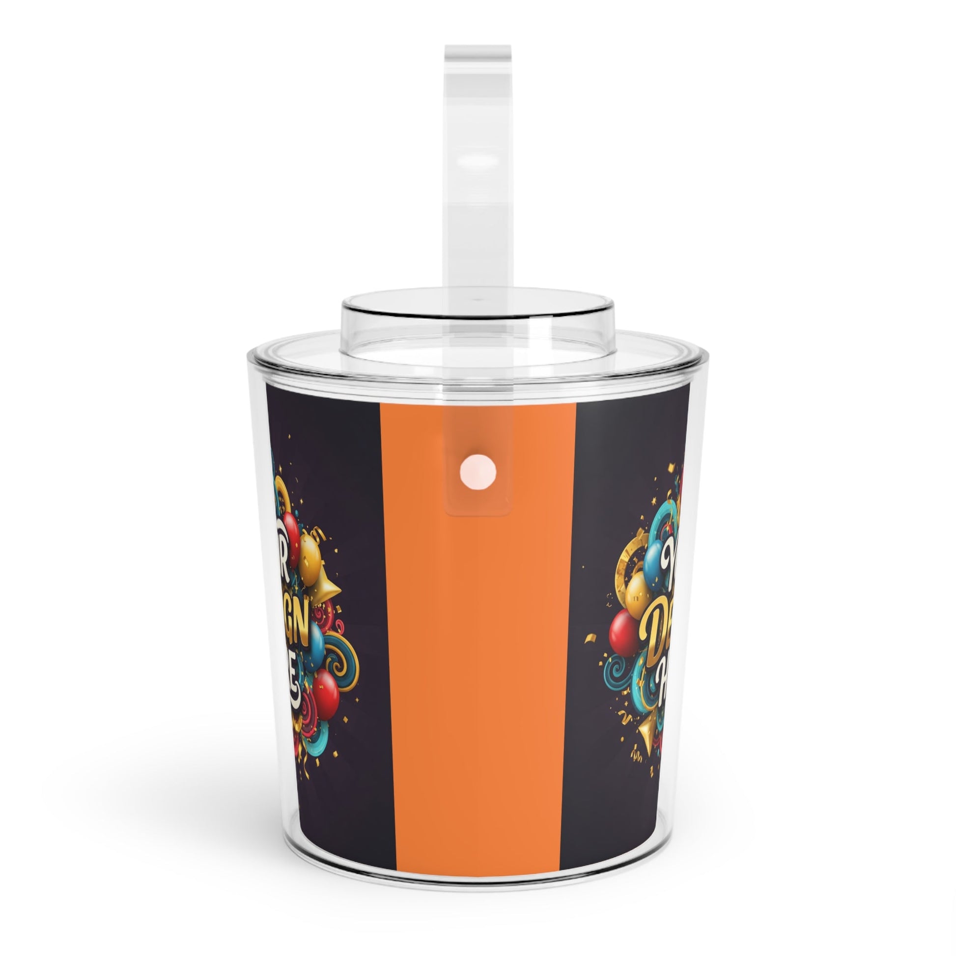 Festive Ice Bucket with Tongs - Customizable Party Decor - S-Mart Shop Smart Treasures