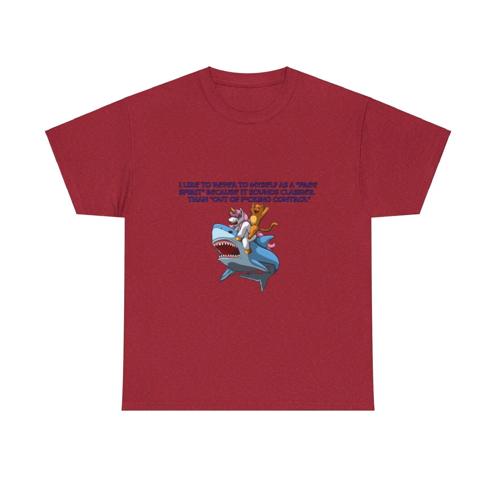 Free Spirit Out Of Control Unisex Heavy Cotton Tee - S - Mart Shop Smart Treasures