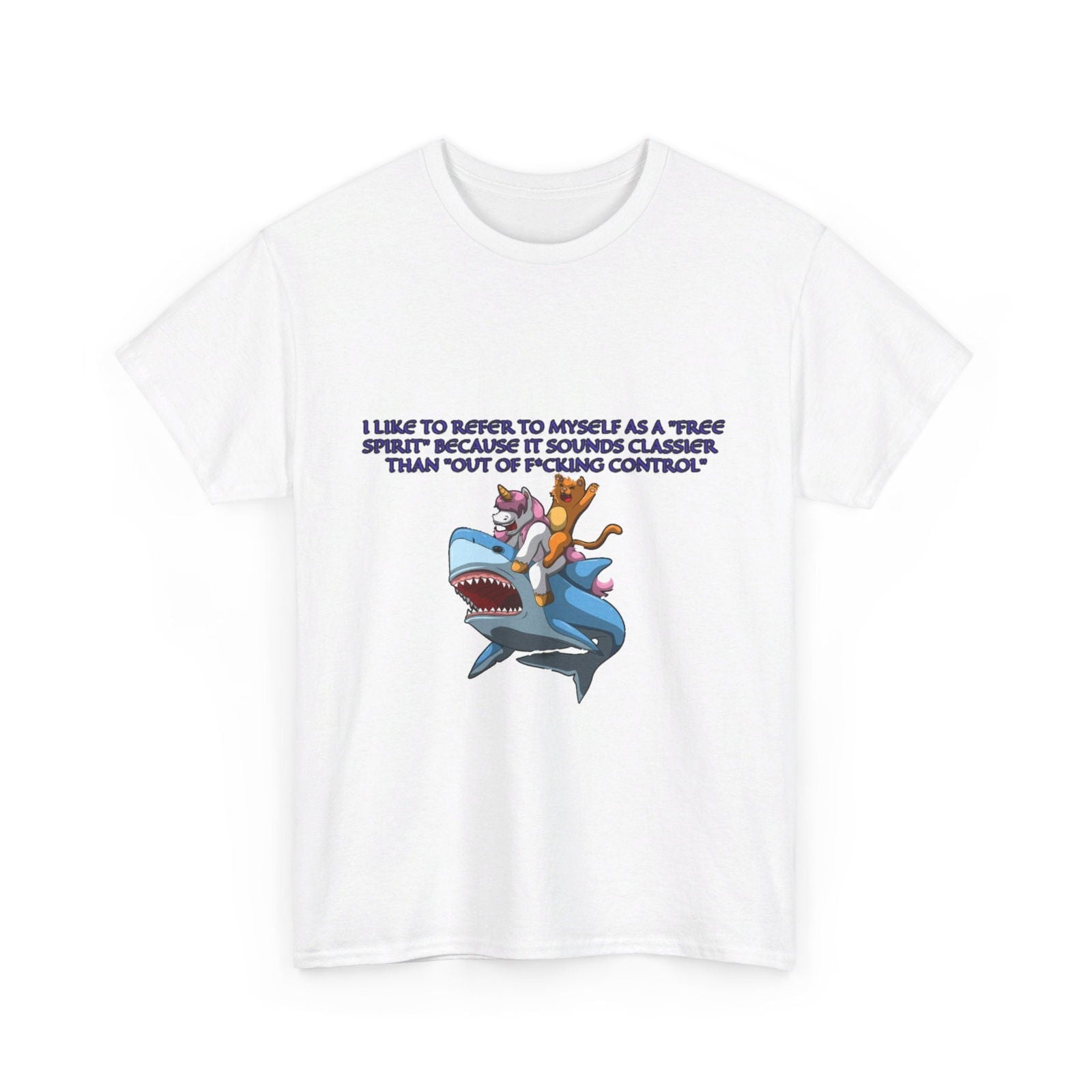 Free Spirit Out Of Control Unisex Heavy Cotton Tee - S - Mart Shop Smart Treasures