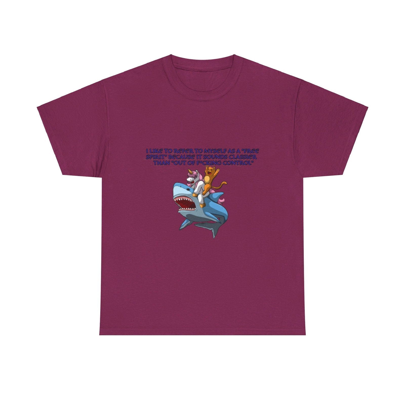 Free Spirit Out Of Control Unisex Heavy Cotton Tee - S - Mart Shop Smart Treasures