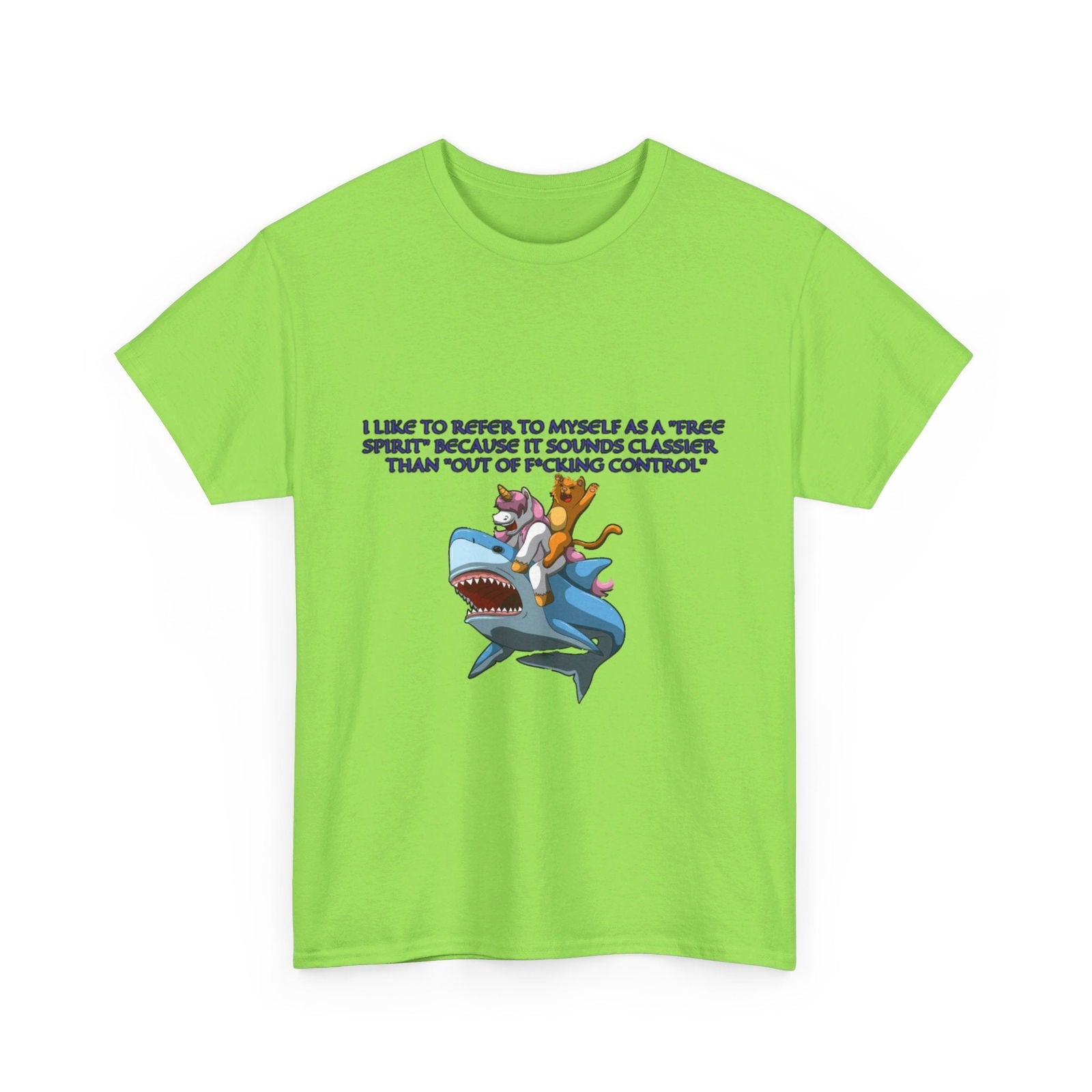 Free Spirit Out Of Control Unisex Heavy Cotton Tee - S - Mart Shop Smart Treasures