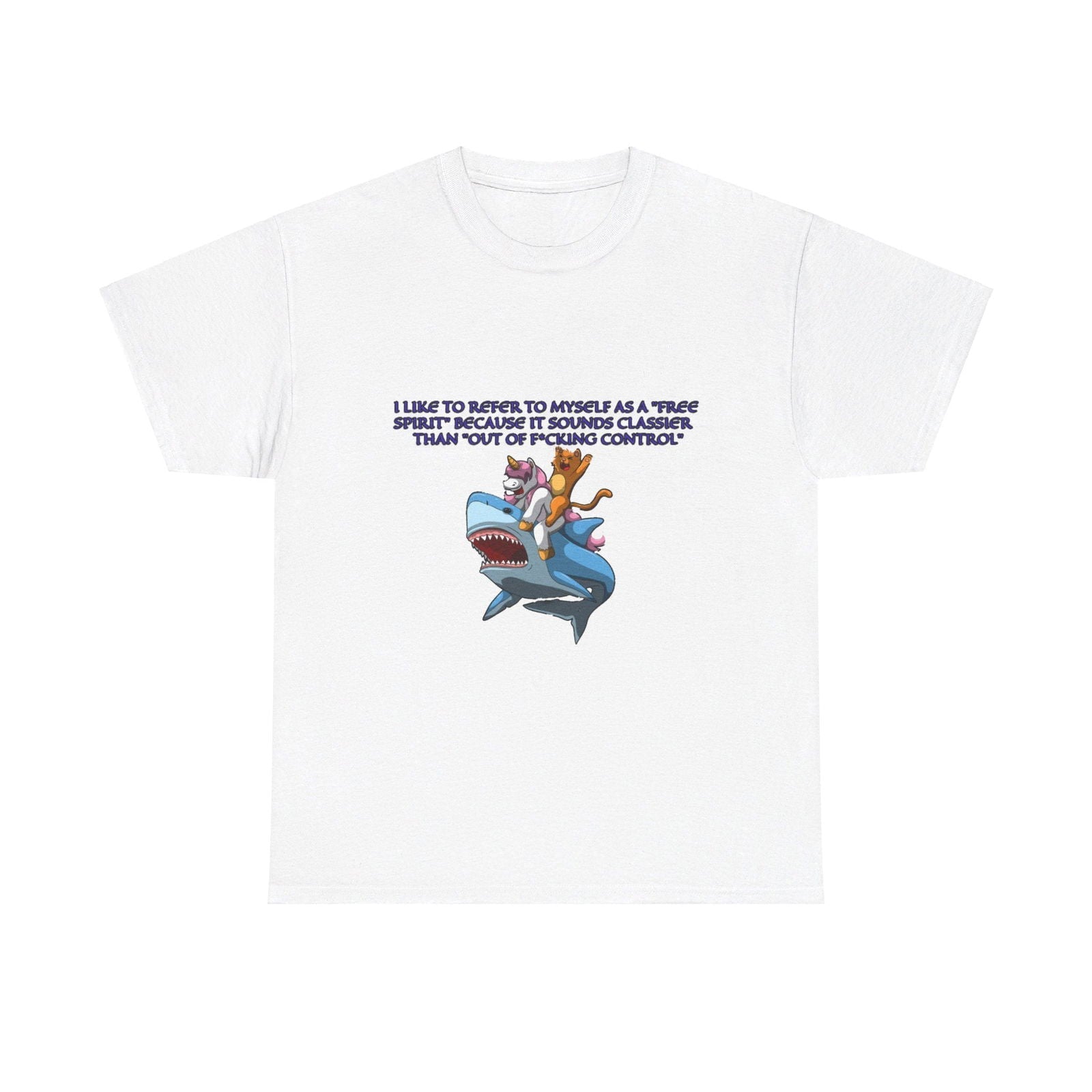 Free Spirit Out Of Control Unisex Heavy Cotton Tee - S - Mart Shop Smart Treasures