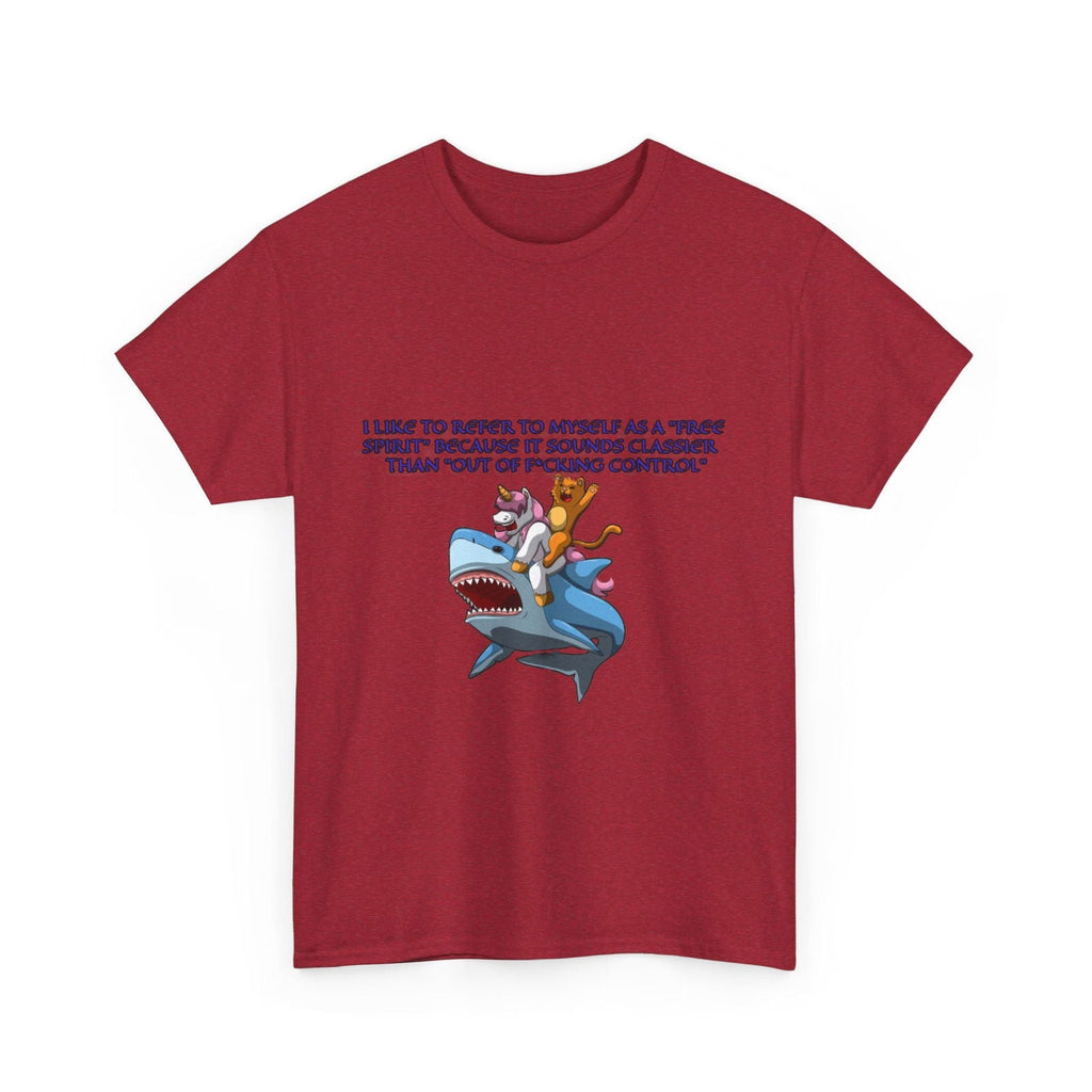 Free Spirit Out Of Control Unisex Heavy Cotton Tee - S - Mart Shop Smart Treasures