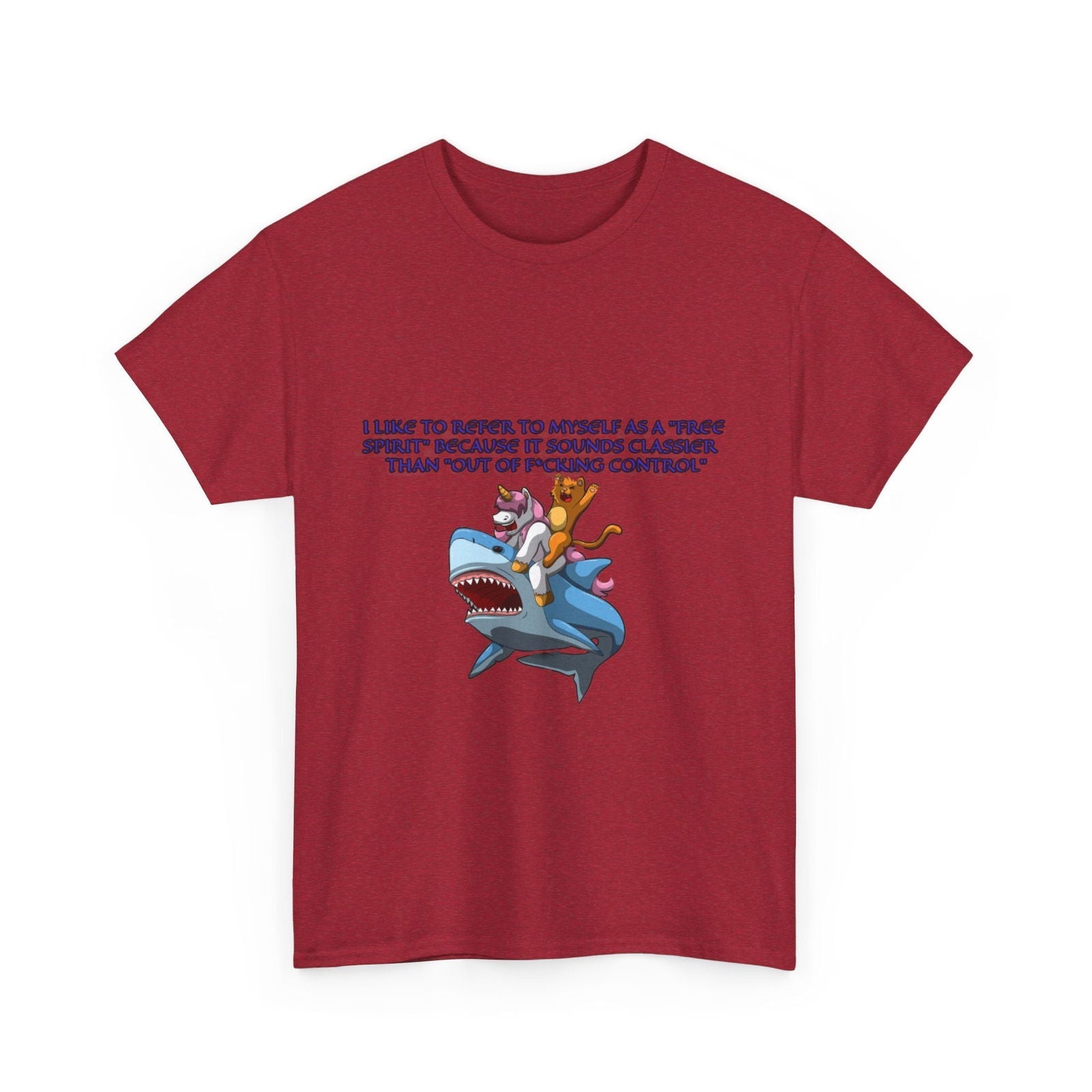 Free Spirit Out Of Control Unisex Heavy Cotton Tee - S - Mart Shop Smart Treasures