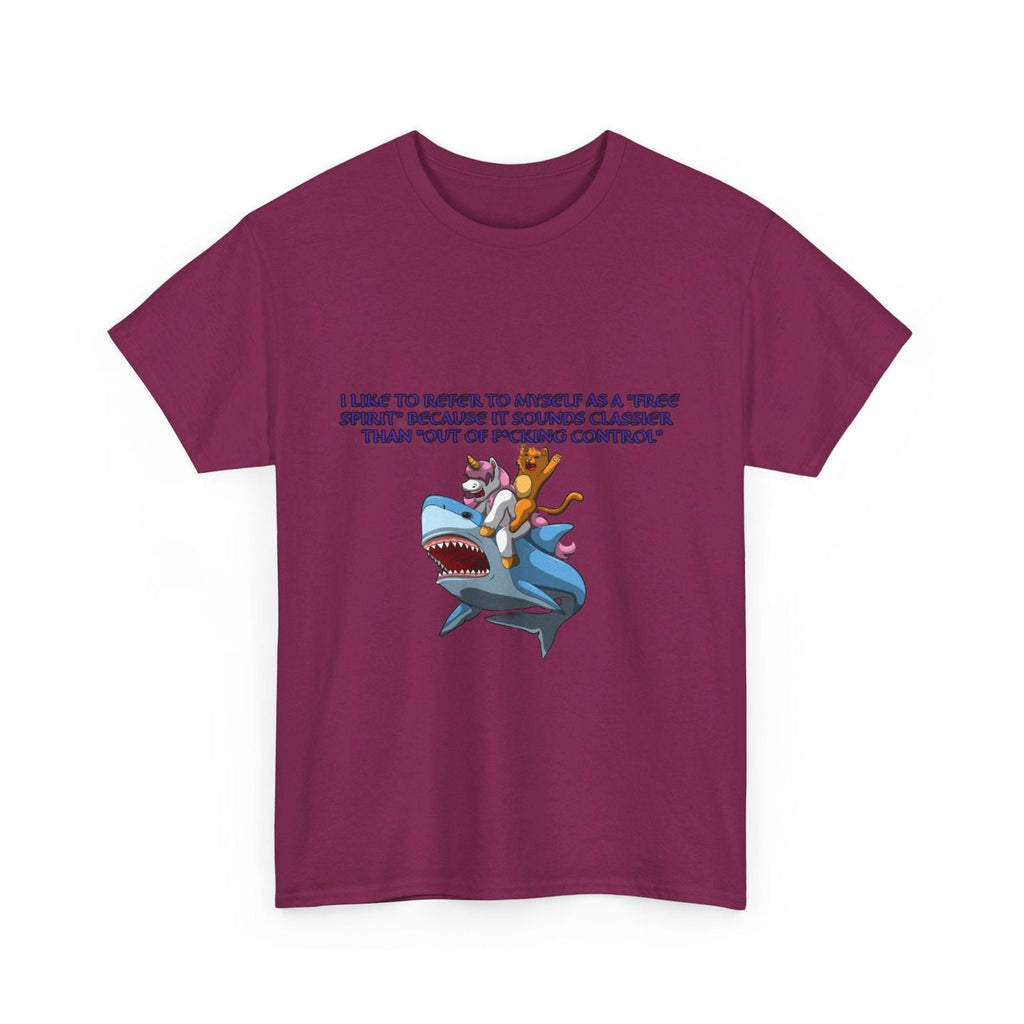 Free Spirit Out Of Control Unisex Heavy Cotton Tee - S - Mart Shop Smart Treasures